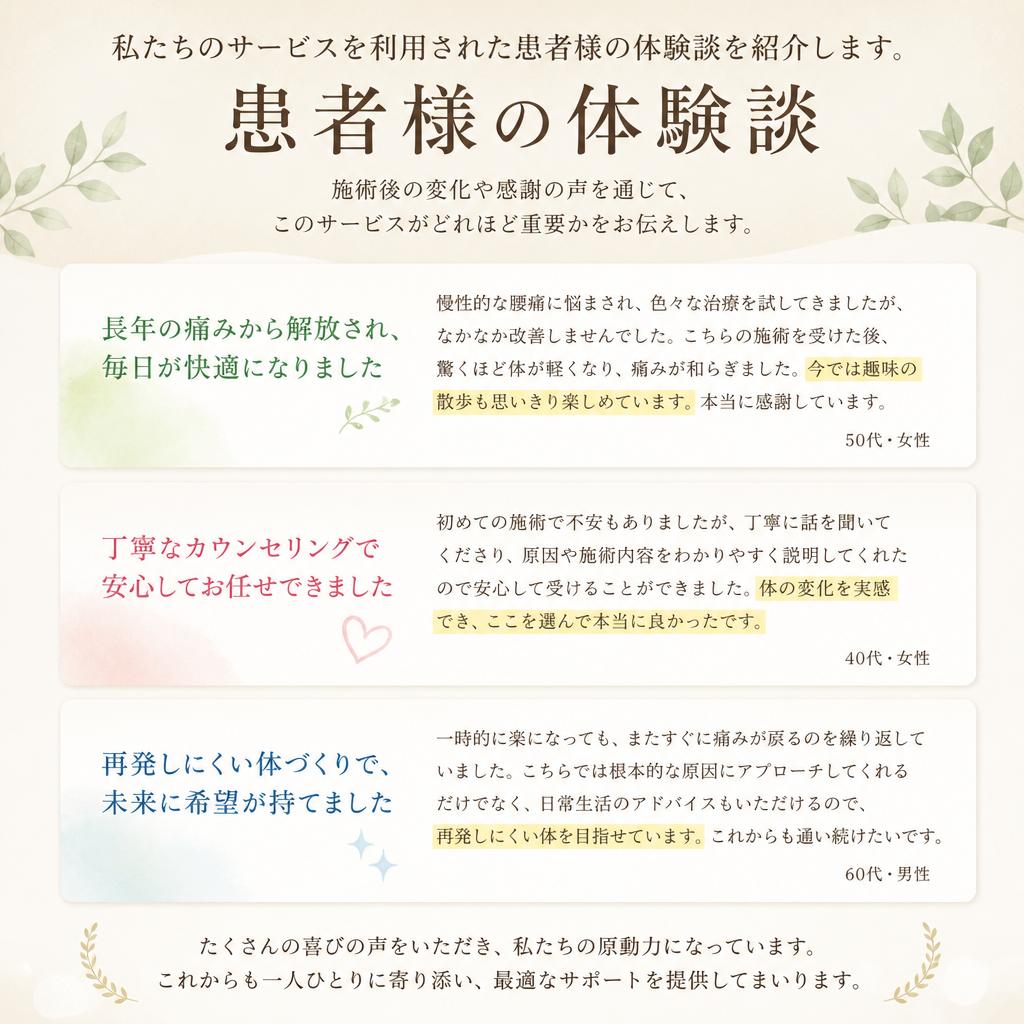 患者様の声