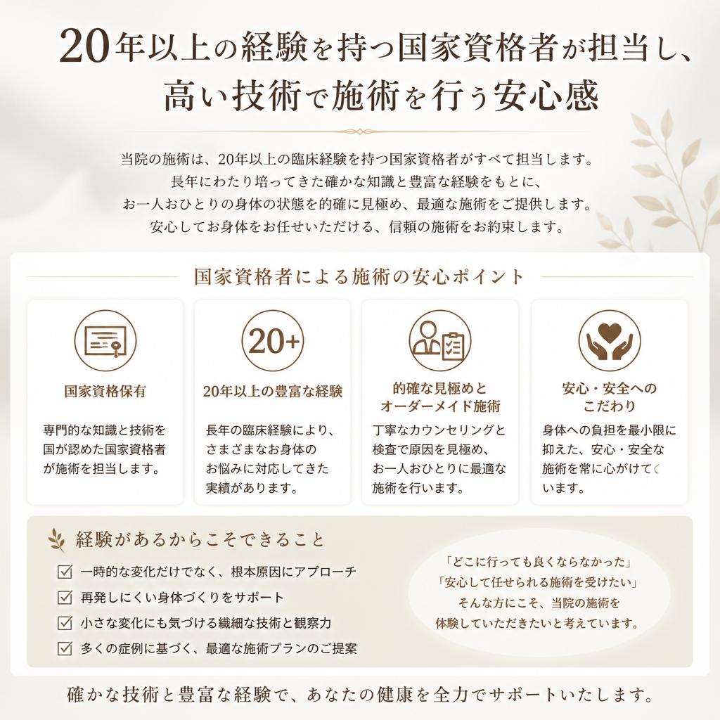 専門家の安心感