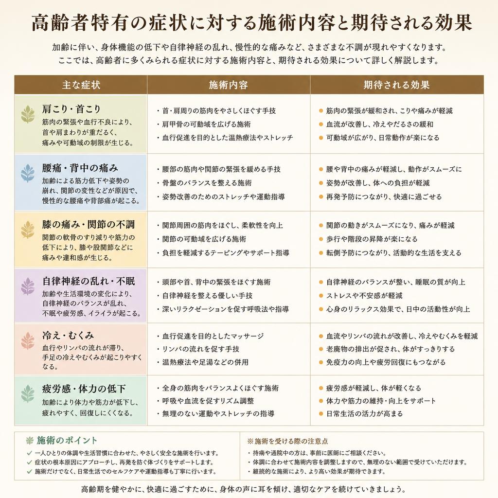 高齢者のための鍼灸サービス