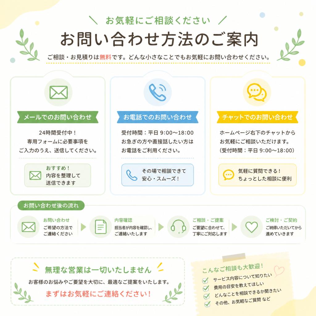今すぐご相談を！