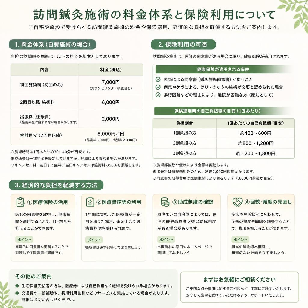 施術の料金と保険