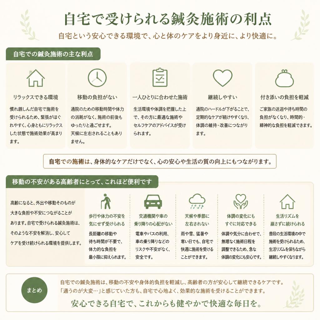 訪問鍼灸のメリット