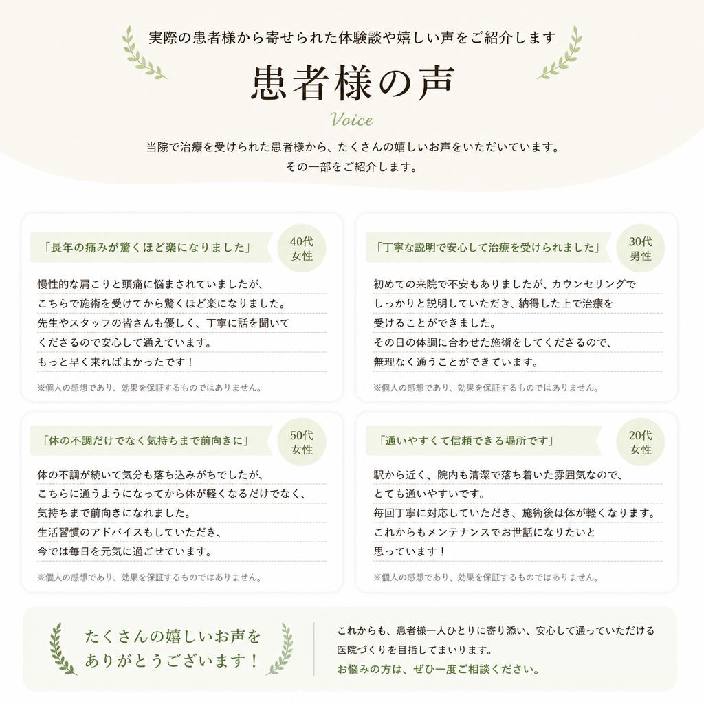 患者様の声
